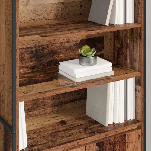  Magas szekrények 2 pcs Öreg fa 60 x 36 x 300 cm Faanyag