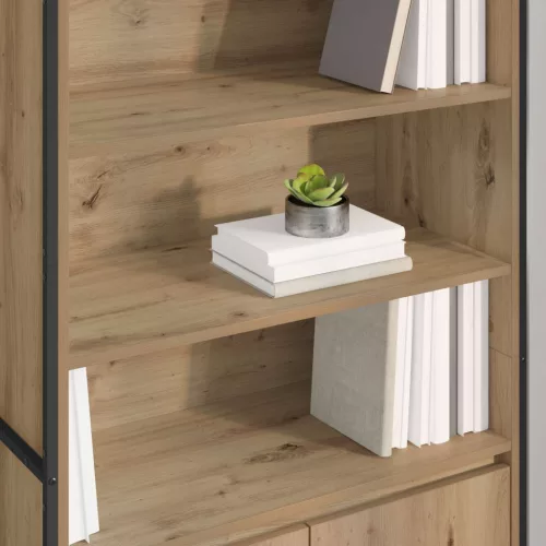  Magas szekrények 2 pcs Művészi tölgy 60 x 36 x 300 cm Faanyag