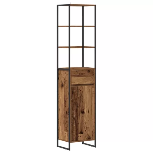  Fürdőszoba bútor szett fiókkal polcokkal Öreg fa Faanyag