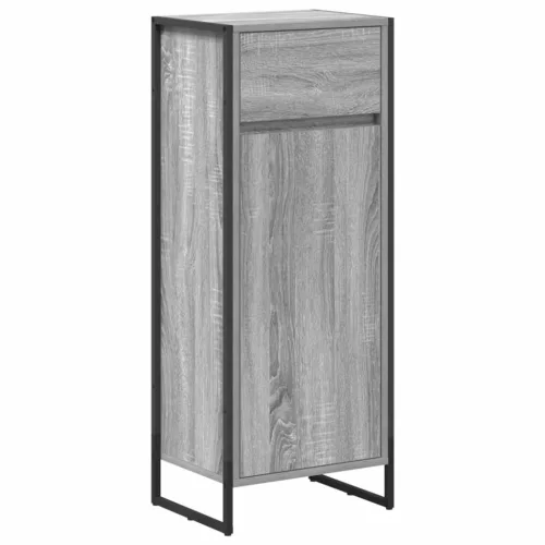  Fürdőszoba bútor szett fiókkal polcokkal Szürke Sonoma Faanyag