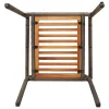  Kültéri Székek 4 pcs Szürke, Barna PE rattan, tömör akácfa