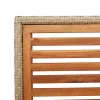  Kültéri Székek 4 pcs Krém, barna PE rattan, tömör akácfa