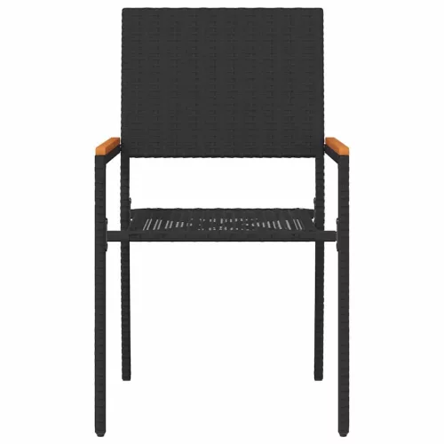  Kültéri Székek 4 pcs Krém, barna PE rattan, tömör akácfa