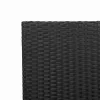  Kültéri Székek 4 pcs Krém, barna PE rattan, tömör akácfa