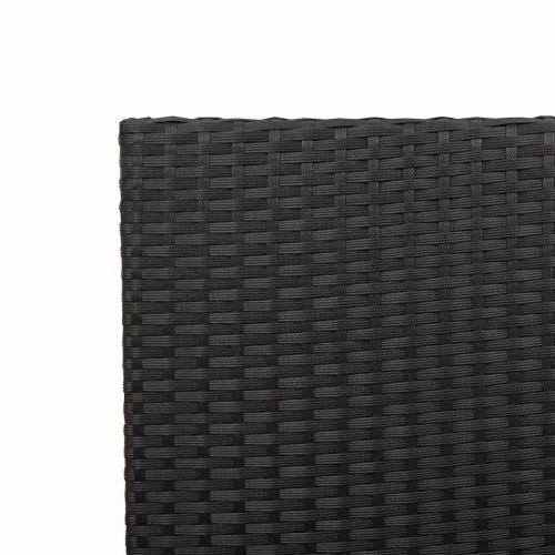  Kültéri Székek 4 pcs Krém, barna PE rattan, tömör akácfa