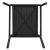 Kültéri Székek 4 pcs Krém, barna PE rattan, tömör akácfa
