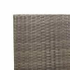  Kültéri Székek 4 pcs Szürke, Barna PE rattan, tömör akácfa