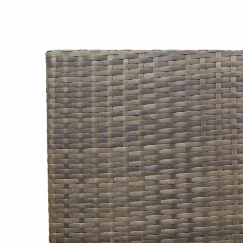  Kültéri Székek 4 pcs Szürke, Barna PE rattan, tömör akácfa