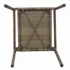  Kültéri Székek 4 pcs Szürke, Barna PE rattan, tömör akácfa
