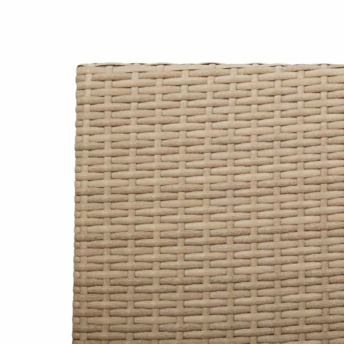  Kültéri Székek 4 pcs Krém, Barna PE rattan, tömör akácfa
