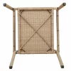  Kültéri Székek 4 pcs Krém, Barna PE rattan, tömör akácfa