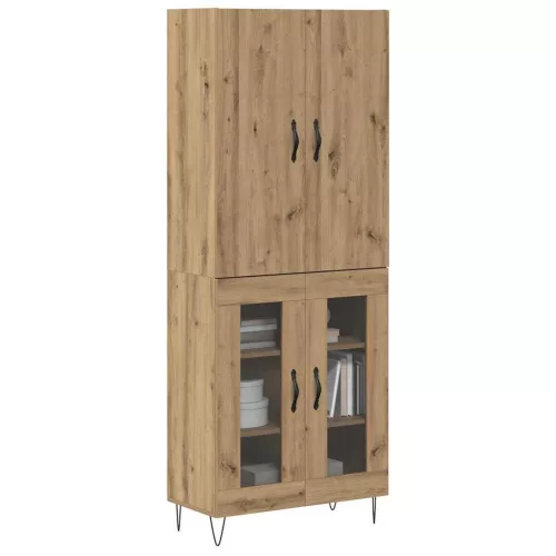  Magasfiú 2 pcs Artisan tölgy RÉtegelt fa és üveg