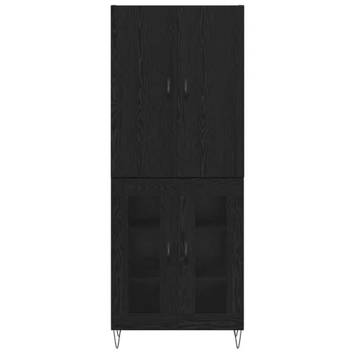  Magasfiú 2 pcs Fekete tölgy RÉtegelt fa és üveg