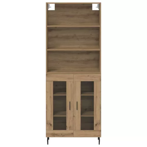  Magasfiú Artisan tölgy 69,5 x 34 x 180 cm Műanyag Fa és Üveg