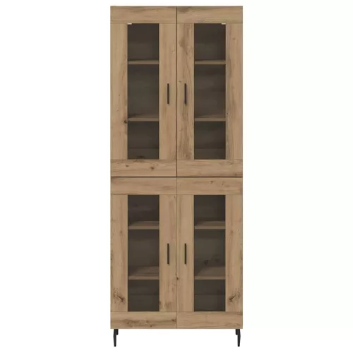  Magasfiú 2 pcs Artisan tölgy Műanyag Fa és Üveg