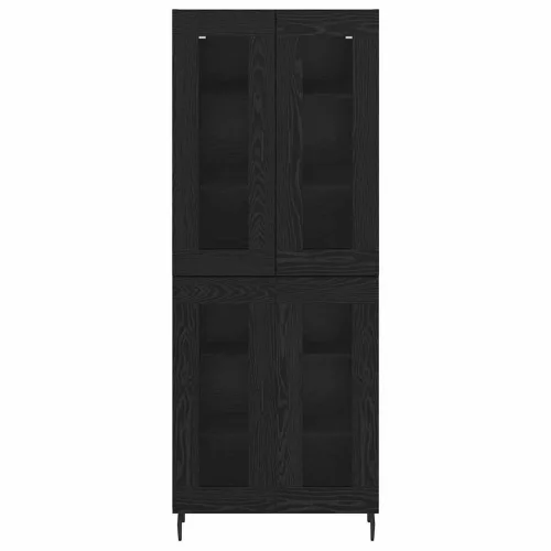  Magasfiú 2 pcs Fekete tölgy Műanyag Fa és Üveg