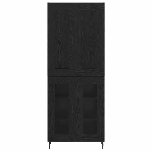  Magasfiú 2 pcs Fekete tölgy Műanyag Fa és Üveg