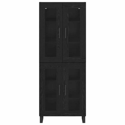  Magasfiú 2 pcs Fekete tölgy Műanyag Fa és Üveg