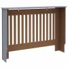  Radiátor fedezék 2 pcs Szürke 112 x 19 x 81.5 cm Faanyag