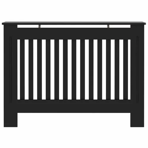  Radiátor fedezék 2 pcs Fekete 112 x 19 x 81.5 cm Faanyag