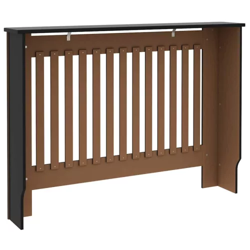 Radiátor fedezék 2 pcs Fekete 112 x 19 x 81.5 cm Faanyag