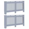  Radiátor fedezék 2 pcs Szürke 152 x 19 x 81.5 cm Faanyag