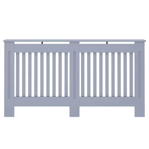  Radiátor fedezék 2 pcs Szürke 152 x 19 x 81.5 cm Faanyag