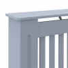  Radiátor fedezék 2 pcs Szürke 152 x 19 x 81.5 cm Faanyag