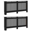  Radiátor fedezék 2 pcs Fekete 172 x 19 x 81.5 cm Faanyag