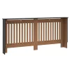  Radiátor fedezék 2 pcs Fekete 172 x 19 x 81.5 cm Faanyag