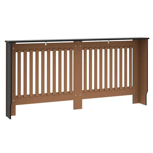  Radiátor fedezék 2 pcs Fekete 172 x 19 x 81.5 cm Faanyag