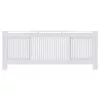  Radiátor fedezék 2 pcs Fehér (142-205) x 20.5 x 81.5 cm Faanyag