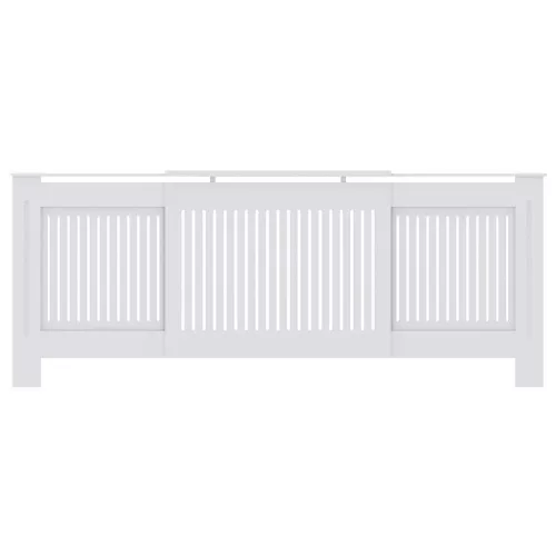  Radiátor fedezék 2 pcs Fehér (142-205) x 20.5 x 81.5 cm Faanyag