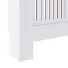  Radiátor fedezék 2 pcs Fehér (142-205) x 20.5 x 81.5 cm Faanyag