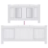  Radiátor fedezék 2 pcs Fehér (142-205) x 20.5 x 81.5 cm Faanyag