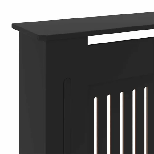  Radiátor fedezék 2 pcs Fekete (142-205) x 20.5 x 81.5 cm