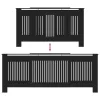 Radiátor fedezék 2 pcs Fekete (142-205) x 20.5 x 81.5 cm