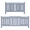  Radiátor fedezék 2 pcs Szürke (142-205) x 20.5 x 81.5 cm