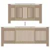  Radiátor fedezék 2 pcs Barna (142-205) x 20.5 x 81.5 cm Faanyag