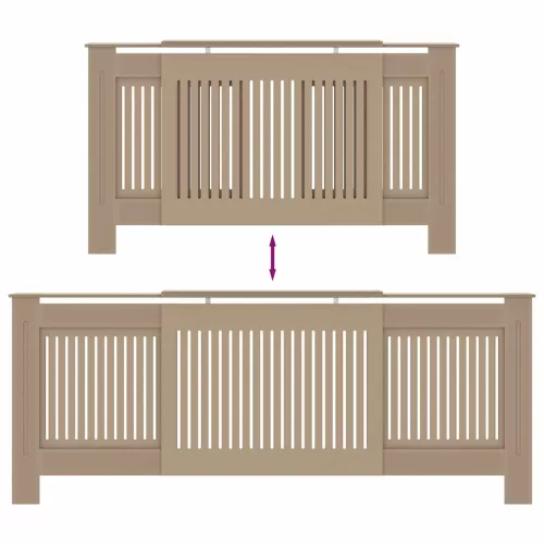  Radiátor fedezék 2 pcs Barna (142-205) x 20.5 x 81.5 cm Faanyag