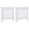  Radiátor fedezék 2 pcs Fehér 78 x 19 x 81.5 cm Faanyag