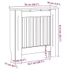  Radiátor fedezék 2 pcs Barna 78 x 19 x 81.5 cm Faanyag