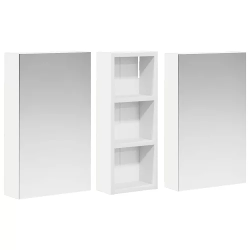  Fürdőszobai Szekrény Szett 3 pcs 80 x 10,5 x 50 cm Faanyag