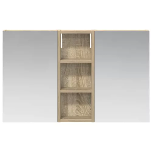  Fürdőszobai Szekrény Szett 3 pcs 80 x 10,5 x 50 cm Faanyag