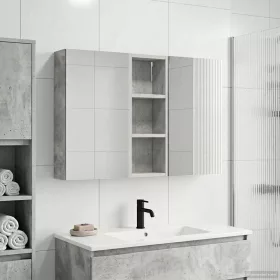    Fürdőszobai Szekrény Szett 3 pcs 80 x 10,5 x 50 cm Faanyag