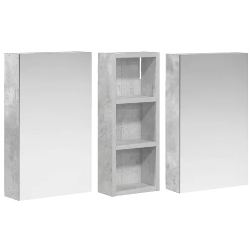  Fürdőszobai Szekrény Szett 3 pcs 80 x 10,5 x 50 cm Faanyag