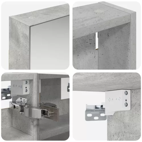  Fürdőszobai Szekrény Szett 3 pcs 80 x 10,5 x 50 cm Faanyag