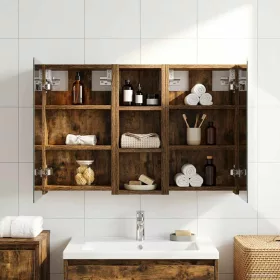    Fürdőszobai Szekrény Szett 3 pcs 80 x 10,5 x 50 cm Faanyag