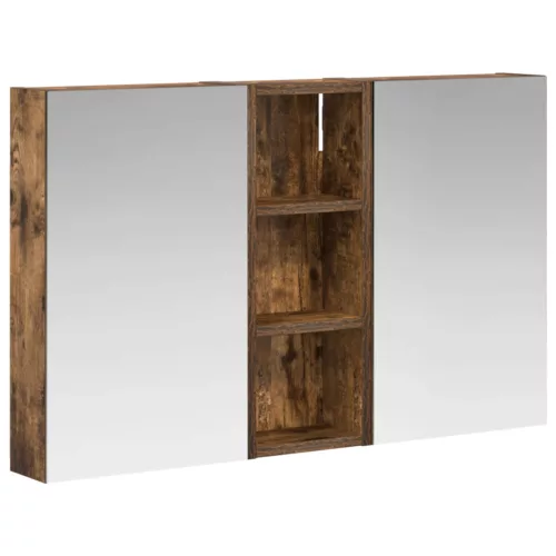  Fürdőszobai Szekrény Szett 3 pcs 80 x 10,5 x 50 cm Faanyag