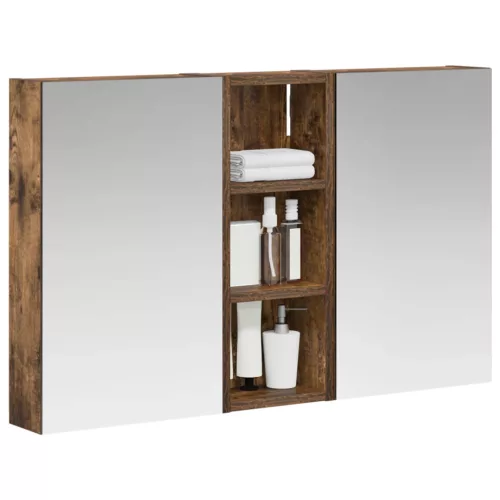  Fürdőszobai Szekrény Szett 3 pcs 80 x 10,5 x 50 cm Faanyag